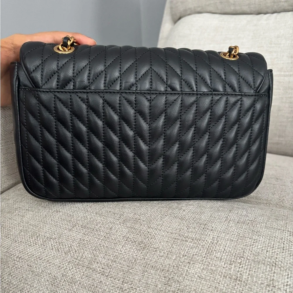 Karl Lagerfeld Black Quilted Chain Shoulder Bag - Picture 4 of 9